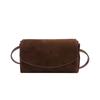 Suede retro small bag women's 2025 new casual niche design shoulder messenger bag commuter small square bag tide