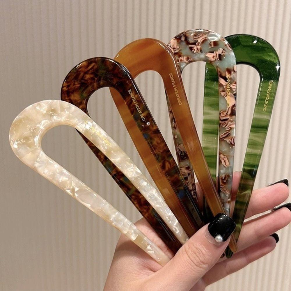 

Acetate Hairpin U-Shaped Hair Bun Fashion Hair Fork Women Girls