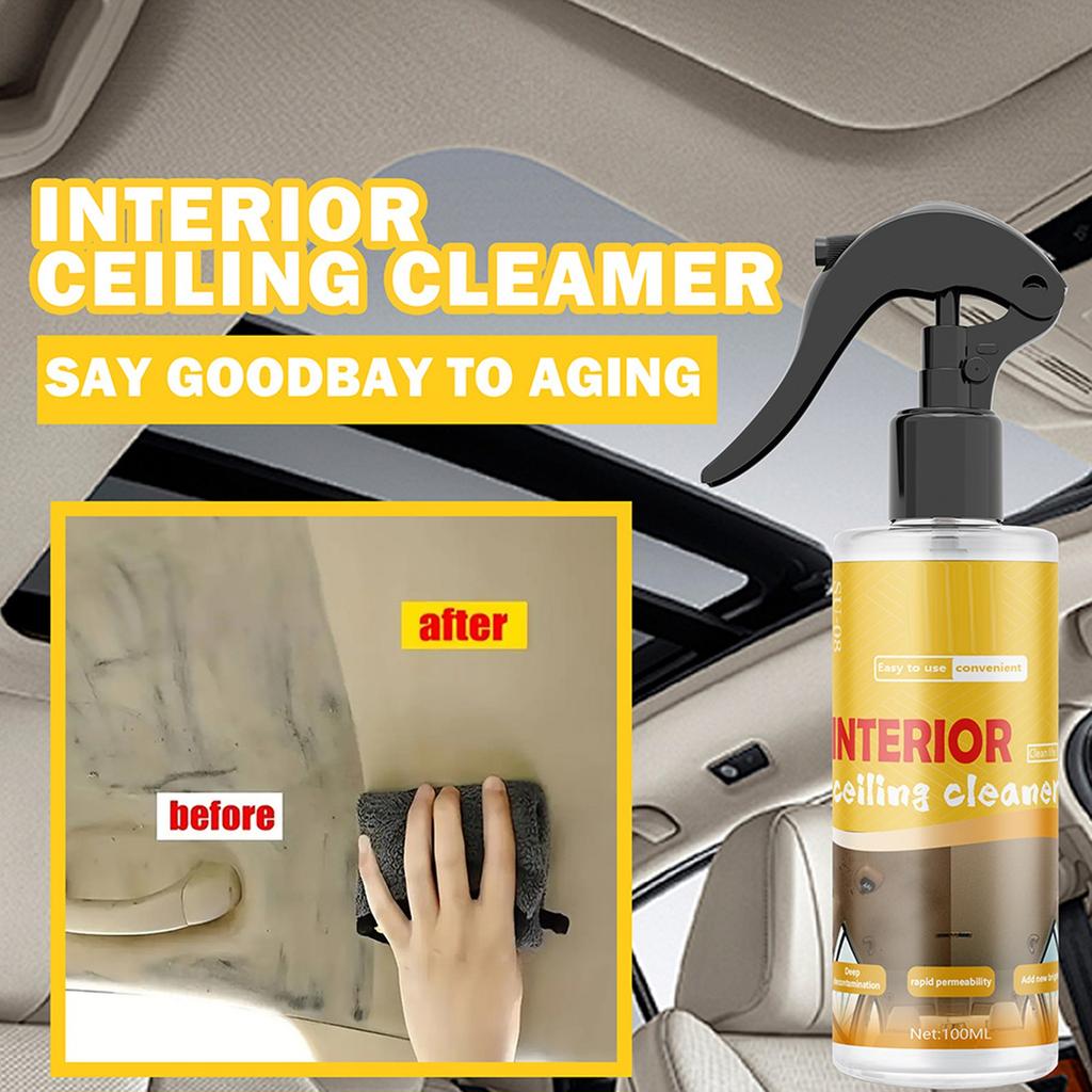 Auto-Innenreinigungsmittel, Samt, Decke, Stoff, Leder, Sitzreinigungsmittel, Dekontaminationsspray, 100 ml