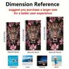 Leopard Face Beach Towel, Blue Eyes Pink Floral Design Soft Microfiber Quick Dry Sand Free Bath Towel for Pool and Spa