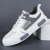 Men's Shoes Summer Breathable Thin Mesh Hollow Mesh Sports Leisure Lightweight Large Size Small White Board Shoes Deodorant Mesh Shoes