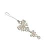 Bowknot Pendant Phone Chain Strap Flower Charm Beaded Keychain Phone Lanyard Acrylic Keyring Bag Ornament Jewelry Gift