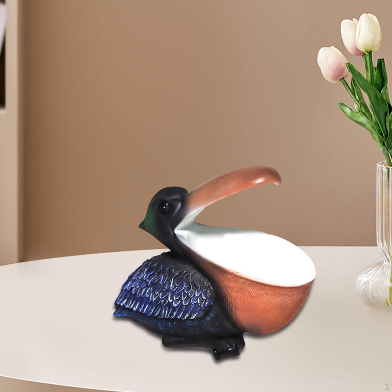 

Фигурка пеликана Скульптура животного Современное креативное настольное украшение Поднос для хранения на столе для столовой Dark Blue