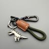 Leather Dinosaur Keychain Cartoon Bag Hanging Accessories Trendy Dinosaur Pendant  Bag Ornament