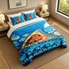 Soft Bedding Set Moana cartoon Pattern, 1 Duvet Cover plus 2 Pillowcases Stylish Bedroom Home Textile