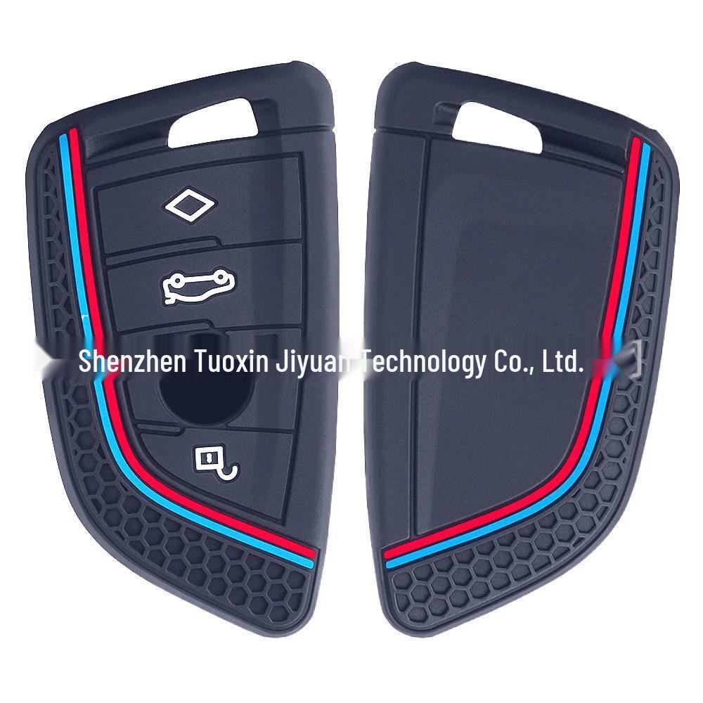 Compatible Key Cover for BMW 3, 5 Series, X1, X3, X4, X5 - Honeycomb Silicone Case