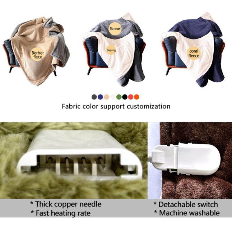 Heating Winter Warm Blanket Home Office Outdoor Heating Mattres Washable Wearable Electric Blanket Automatic Constant Temperature Controls Bed Sheets
