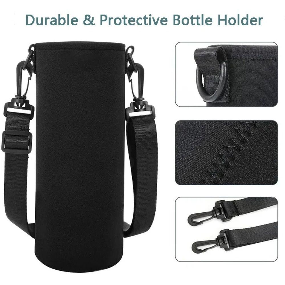Neoprene Insulated Bottle Pouch Adjustable Strap Bottle Bag Portable Water Bottle Sleeve