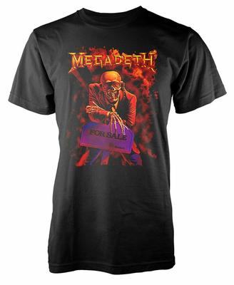 Camiseta unisex Megadeth Peace vende camiseta negra de Rock Metal clásico