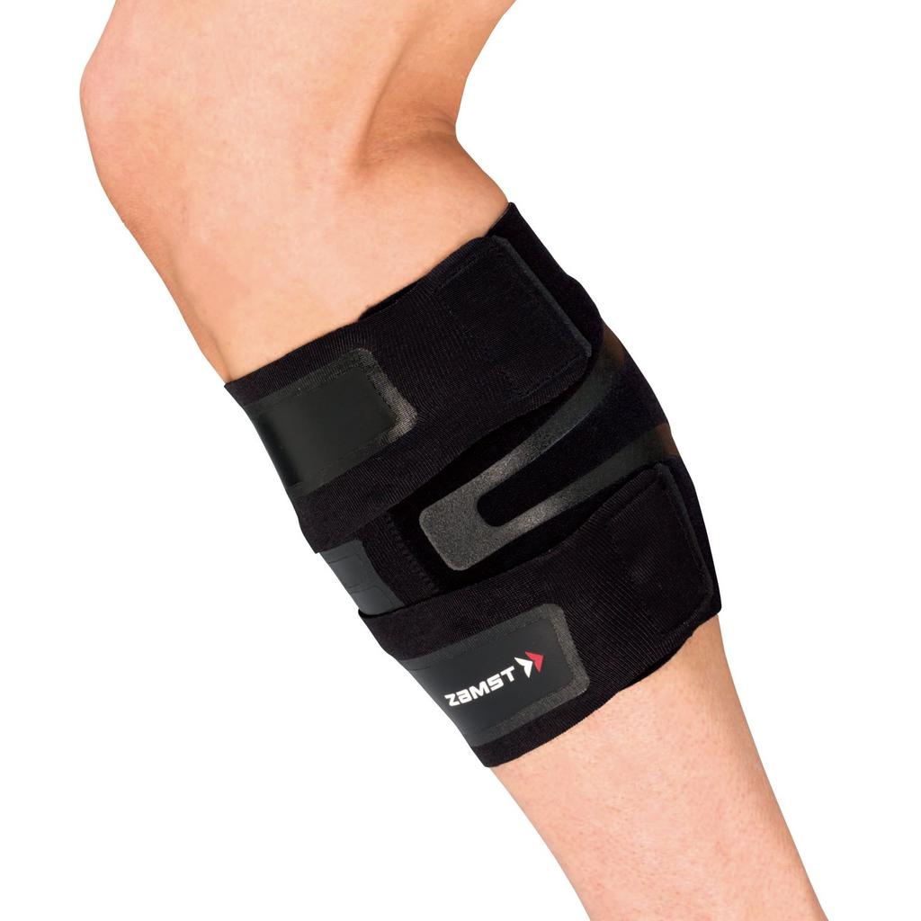 ZAMST FILMISTA CALF Thin Calf Support, Black, Size L, 377903