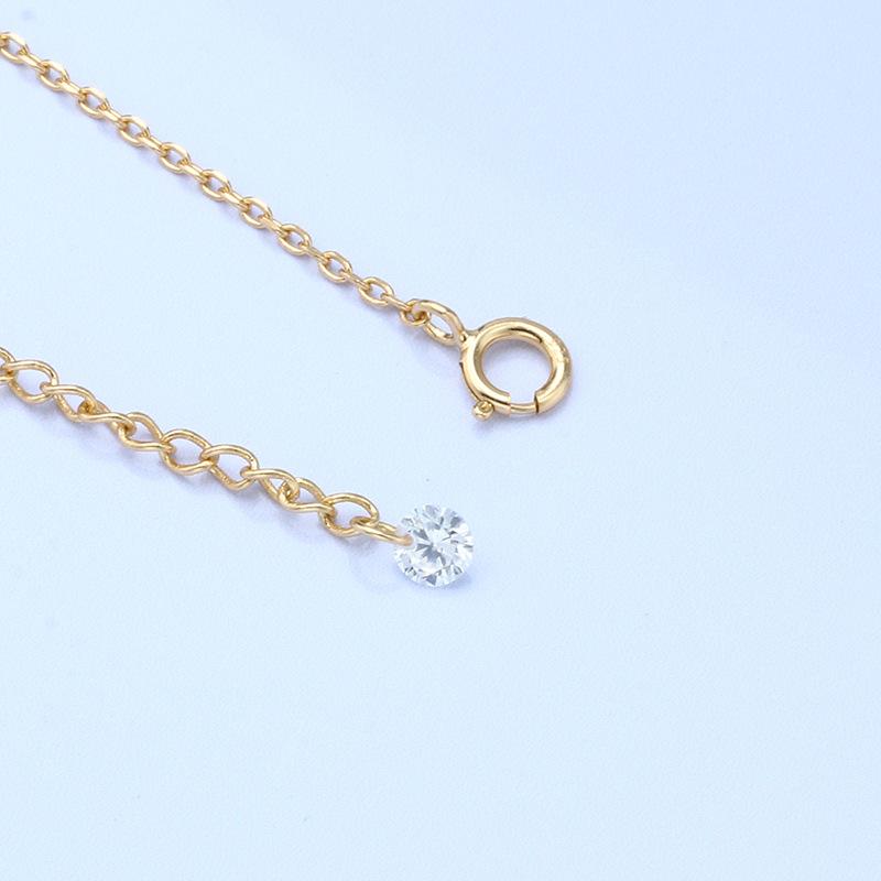 S925 Silver Plated 14K Gold Smart Bracelet Women's Niche Personality Circle Zircon Bracelet Dunli Jewelry