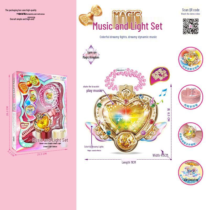LED Light-Up Fairy Princess Wand with Music - Magical Toy for Girls