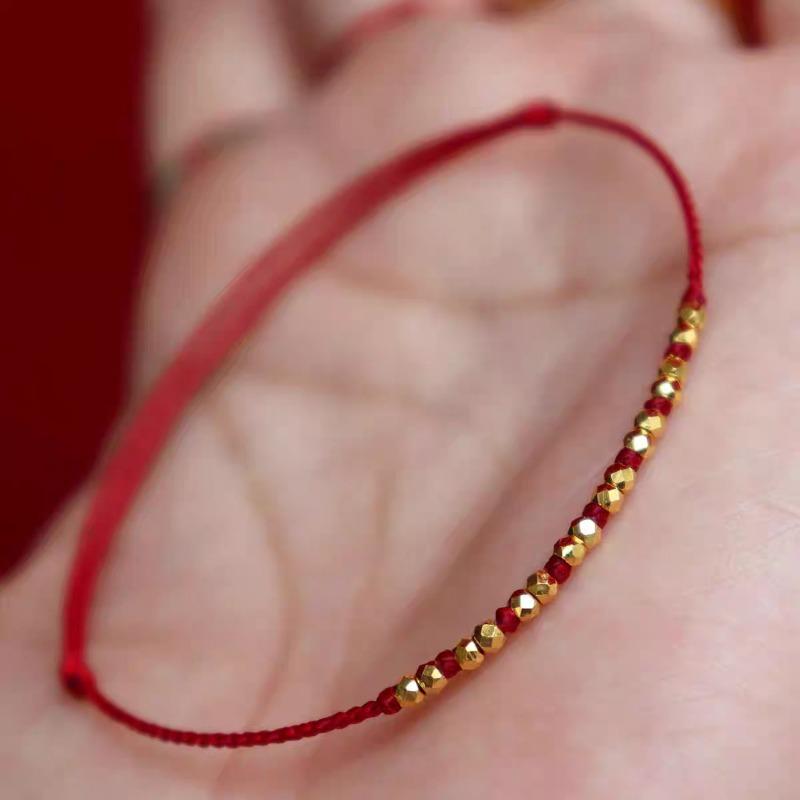 Colorful Cord Gold Beaded Bracelet Set – Dainty Stackable Waterproof Jewelry, Minimalist Gift for Women