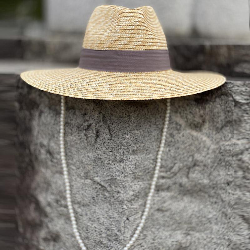 2023 New Handmade Summer Hats for Women Wide Brim Panama Sun Hats Ribbon Band Straw Fedora Hat Kentucky Derby Holiday Beach Hat