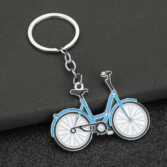 Vintage Fahrradschlüsselanhänger - Zinklegierung Mini-Fahrrad mit Tropfenmalerei, Künstlerisches Radfahrergeschenk für Schlüssel & Rucksäcke