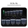 Disposable 1L Square Clear Plastic Takeout Buckets