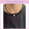 Elegant Black Water Crystal Pearl Necklace For Women With Geometric Chain Pendant