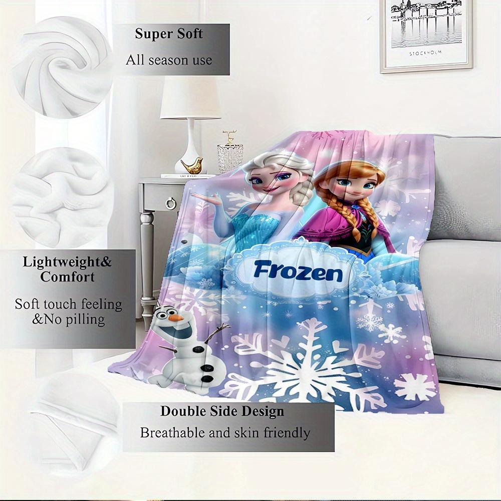 1pc Flannel Frozen Theme Frozen s Bedroom Decoration Bed Throw Blanket Sofa Blanket Gift Home Decoration Warm and Comfortable