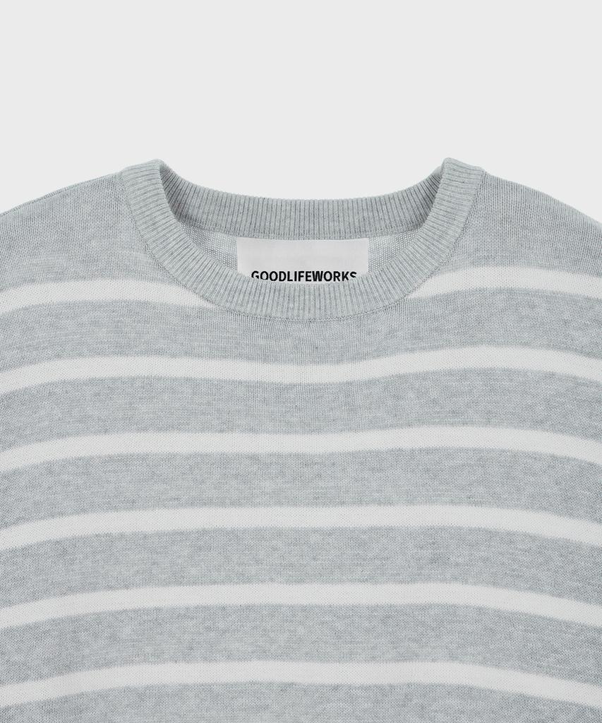 GLW Classic Striped Crop Knit Gray