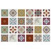 24 Pieces Crystal Film Self-Adhesive Waterproof Tile Wall Sticker Kitchen Living Room Bathroom Wallpaper Decorative Pvc Wallpaper
