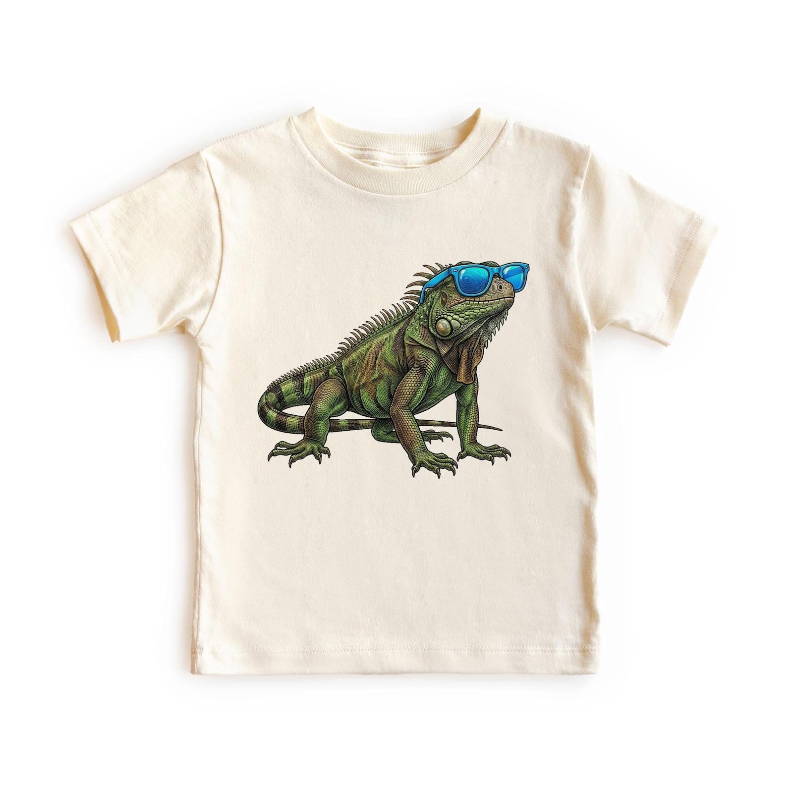 Summer Green Iguana Wearing Sunglasses Lizard Reptiles Unisex, Adult, Youth T-Shirt 120