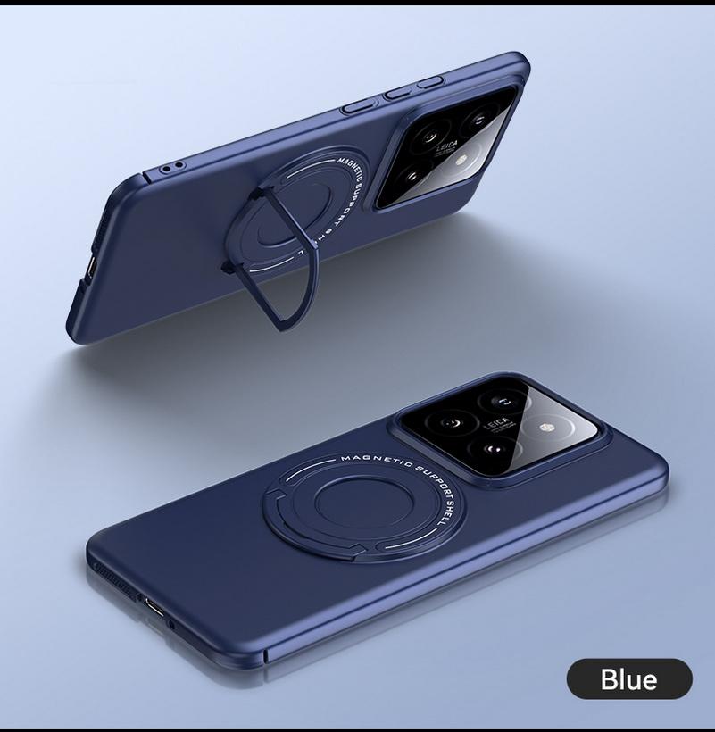Metall Starke Magnetische Absorption Hülle Für Xiaomi 14 Pro Xiaomi14 Mi 14 Pro Matt Auto Halter Schutzhülle