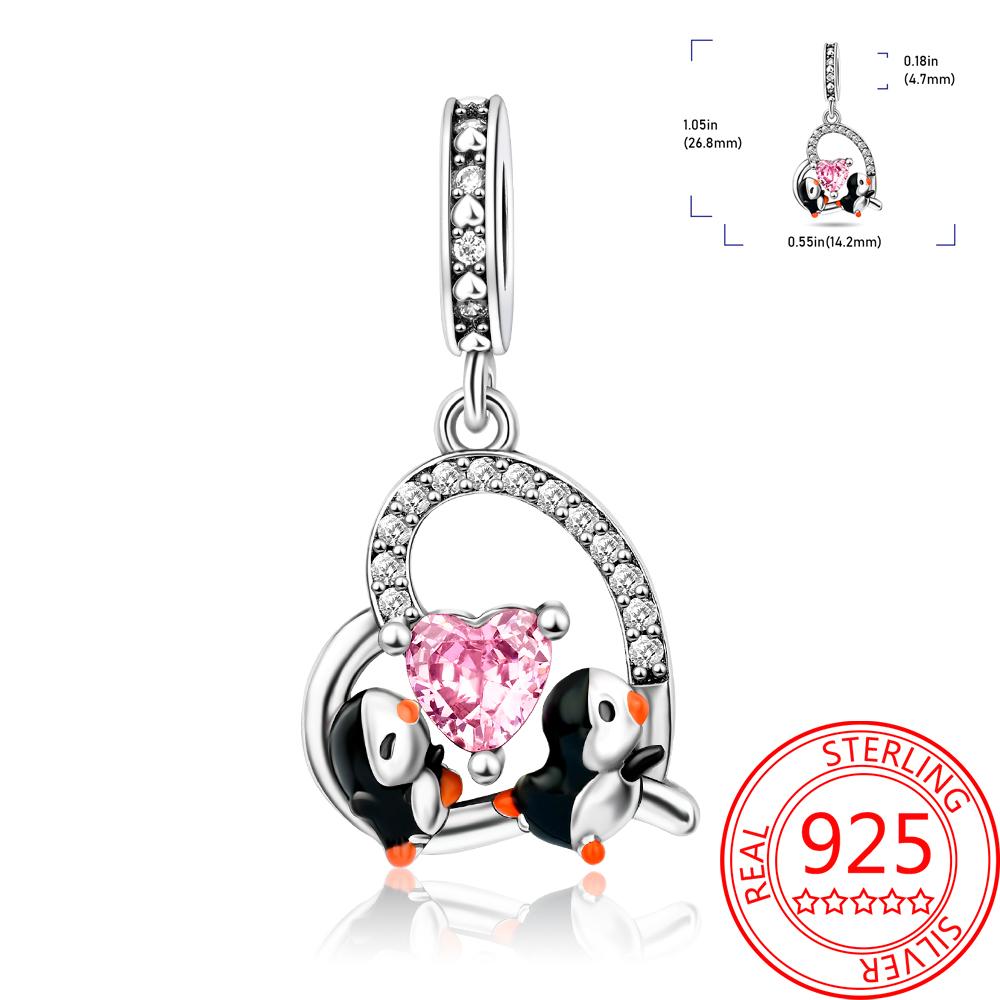 Colorful Copper Colorful Animals Parrot Rabbit Puppy Charm Pendant Fit Dly Bracelet Necklace Boutique Handmade Gift