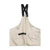 Chest Bag Vest Hip-Hop Style Adjustable Straps Design Multi Big Pockets Men Waistcoat Street Style Unisex Sports Vest Streetwear
