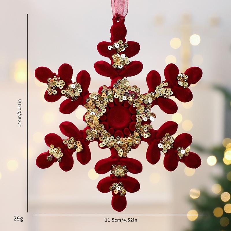 Weihnachtsbaumschmuck Glitzerkugel Rentier Schneeflocken Anhänger Weihnachtsbaumdekorationen Neujahrsparty Deko Navidad