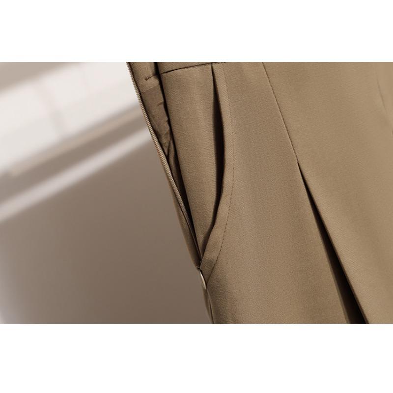 DIMANAF Plus Size Autumn 2025 Skirts Women Loose Skirt A-Line Fashion Maxi Pleated Skirts