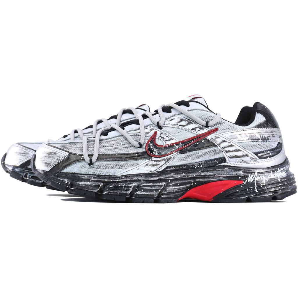 Nike Initiator Low top Casual City Commuting Running Shoes Men's Black Silver 394055-001(Team1798-)