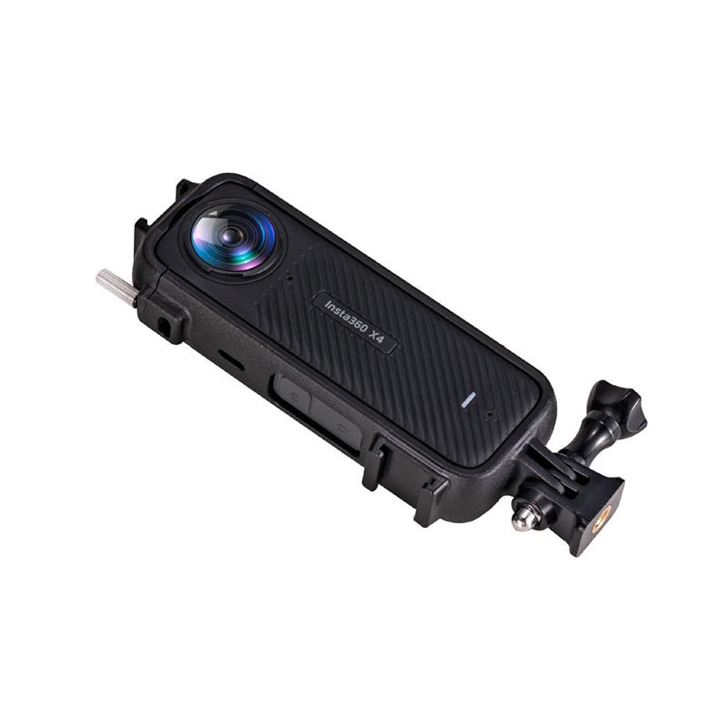 Aluminium-Schutzrahmen für Insta360 X4, langlebiger Metallgehäusekäfig mit Kaltschuhhalterung für Insta 360 X4-Kamerazubehör