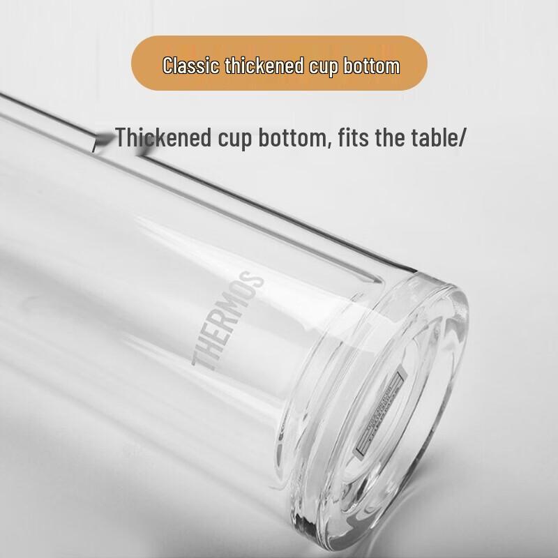 THERMOS 300ml Double-Layer Tea Infuser Glass Mug