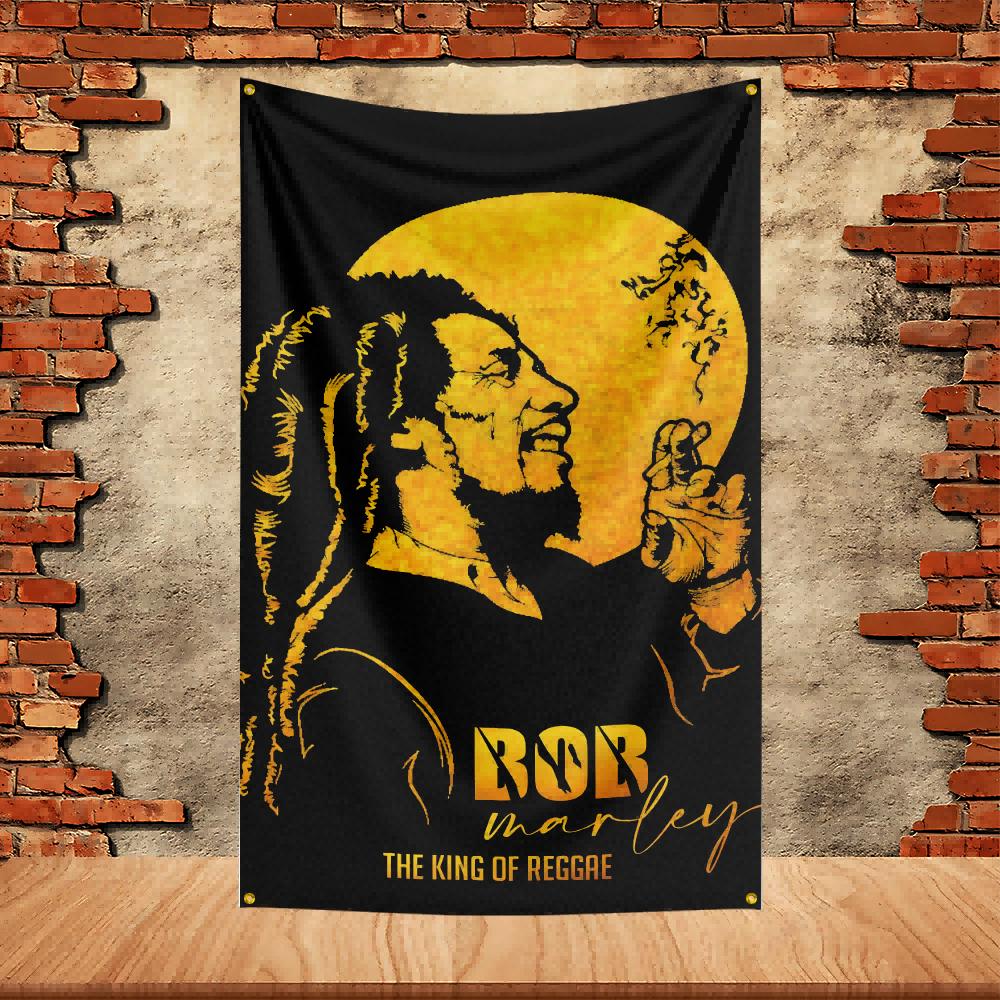 Bob Marley Band Party Flag Polyester Printed Flag Banner Tapestry for Garden Garage Decoration Concert Flag