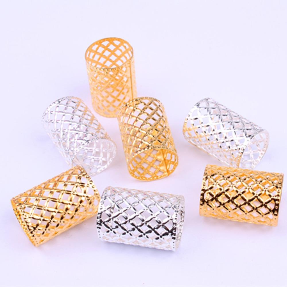 5pcs Dread Locks Dreadlocks Beads Hair Braiding Hair Braid Tubes Hollow Out Hair Ring Men