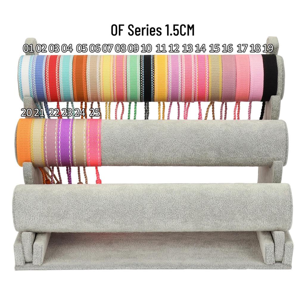 Embroiderable Polyester Cotton Letter Tassel Bracelet for Women – 1.5cm Woven Wristband