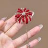 [Chinese Lantaarns Kom Op] Rode Vuurwerk Kwasten Zijn Elegante, Veelzijdige, High-end en Luxe Broche