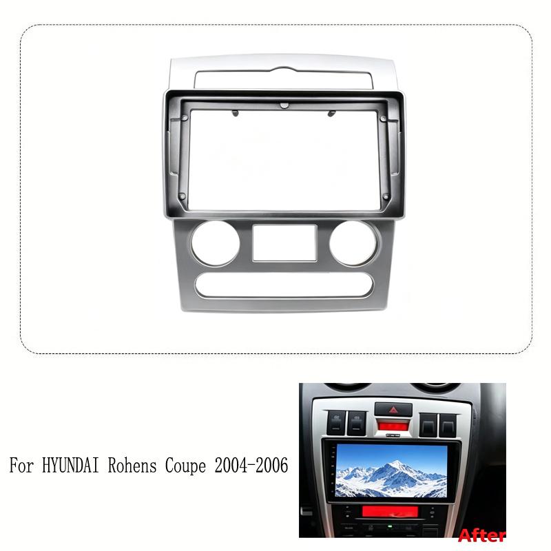 For HYUNDAI Rohens Coupe 2004-2006 9 Inch 2 Din Car Stereo Radio Fascia Frame Refitting Dash Modification Panel Trim Bezel