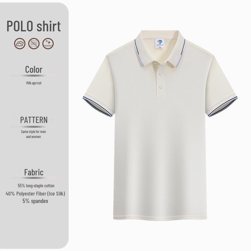 Custom Plus Size Cotton Polo Shirt with Logo Printing - Short Sleeve Lapel Design for Workwear