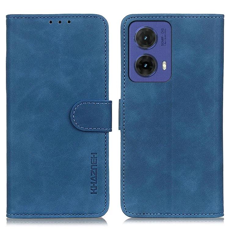 

For Motorola Moto G85 5G Case PU Leather Retro Texture Phone Cover - Blue