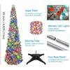 5ft Pop-up Christmas Light Tree, Easy To Assemble Coastal Shining Colorful Christmas Pencil Tree,