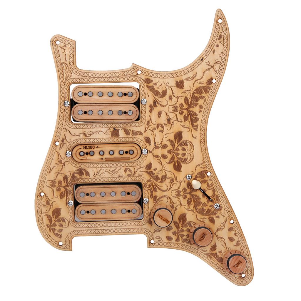 HSH17 Electric Guitar Loaded Pickguard Anti scratch Plate Maple Humbuckers Pickup Accessory