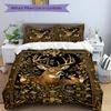 Deer Family Nature Print 3Pcs Bedding Setduvet Cover With 2 Bedropillowcase Home Birthday Gift