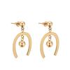 Earrings, cold wind 1010 new earrings, stainless steel earrings, European and American style popular jewelry