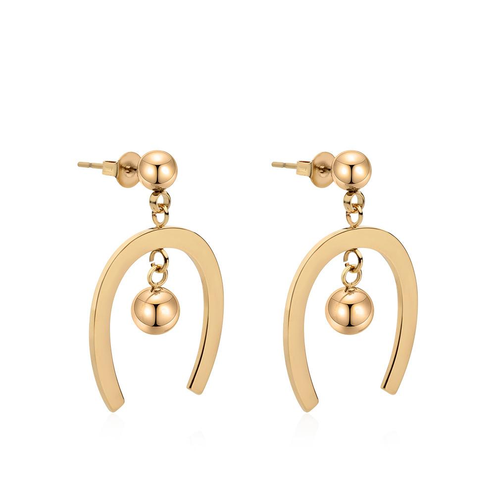 Earrings, cold wind 1010 new earrings, stainless steel earrings, European and American style popular jewelry