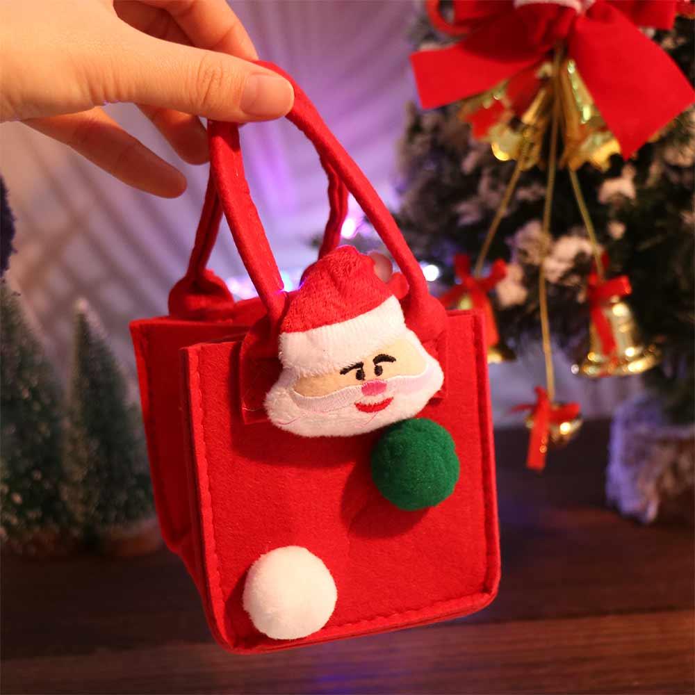 Candy Bag Christmas Treat Bags Felt Children's Candy Bag Christmas Candy Bag  New Year Gift