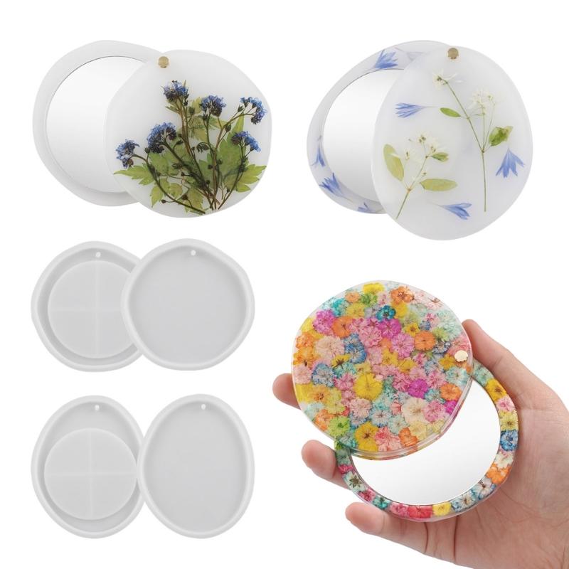 Convenient Silicone Mold Glass Silicone Molds Makeup Glass Molds Glass Cover Resin Molds for Rotating Makeup Glass