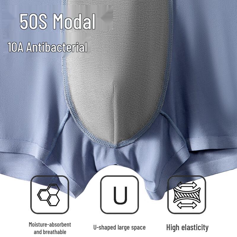 LangSha Men's Modal Boxer Briefs 3-Pack