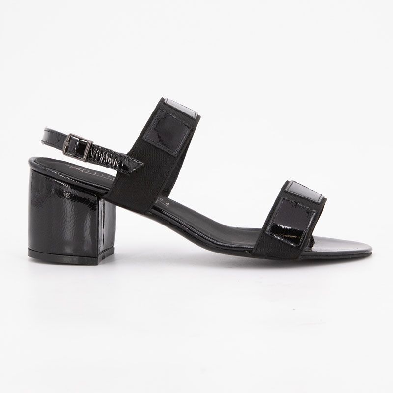 

Женские черные лакированные босоножки на низком толстом каблуке XAVIER DANAUD 36 чёрный