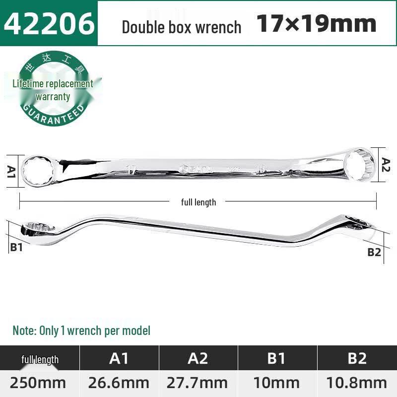 SATA Full Polished Double Ring Spanner